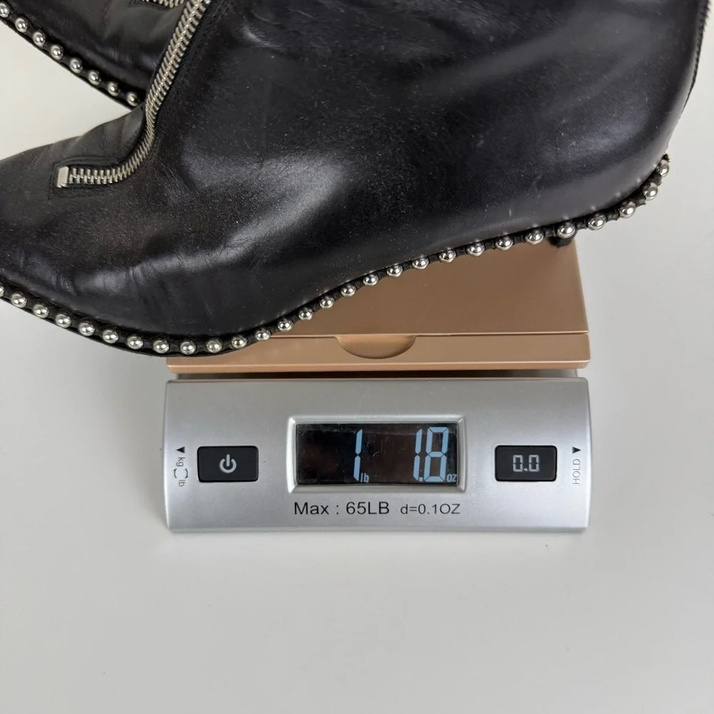 Alexander Wang Eri Studded Leather Ankle Boots In Black